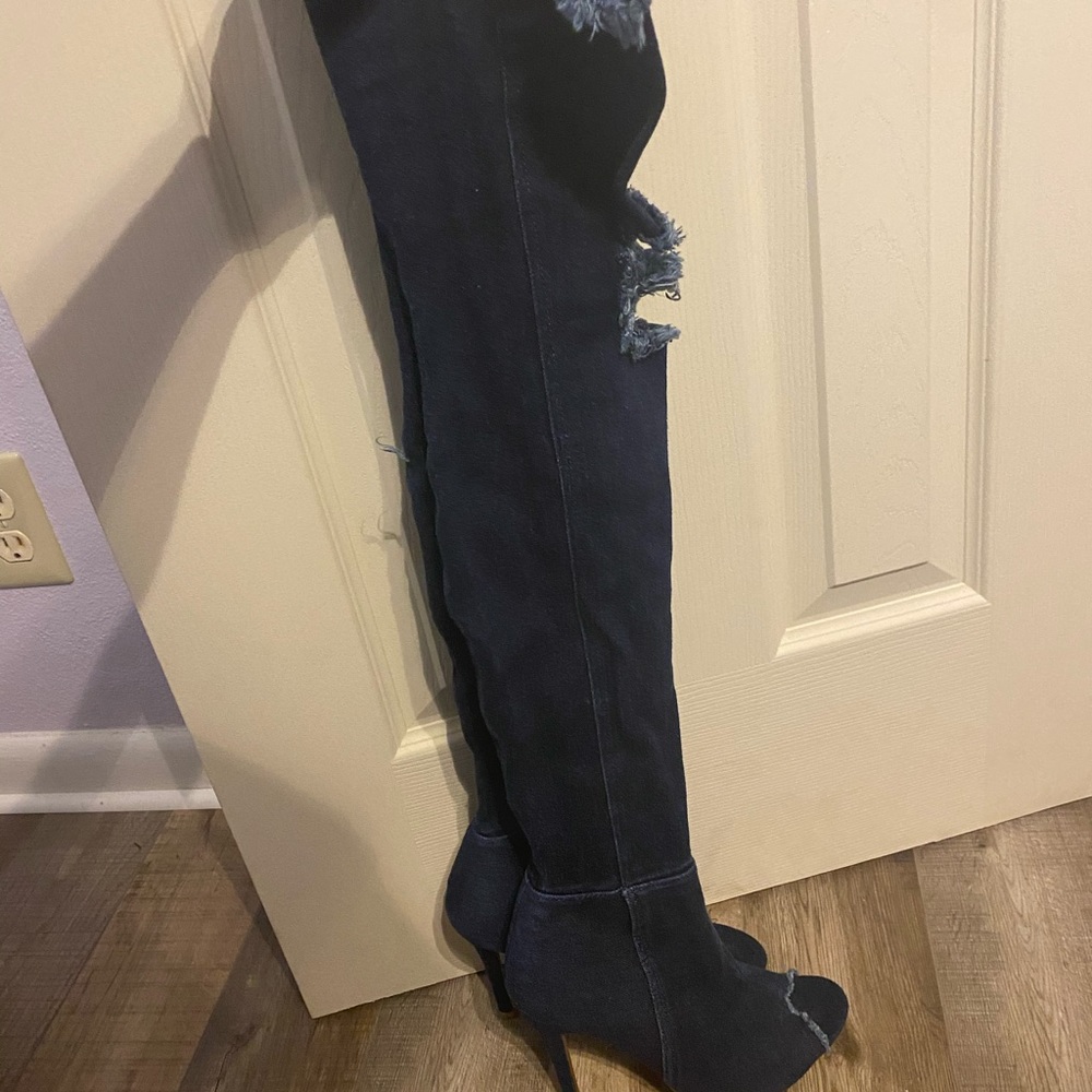 Akira Blue Jean Thigh Highs